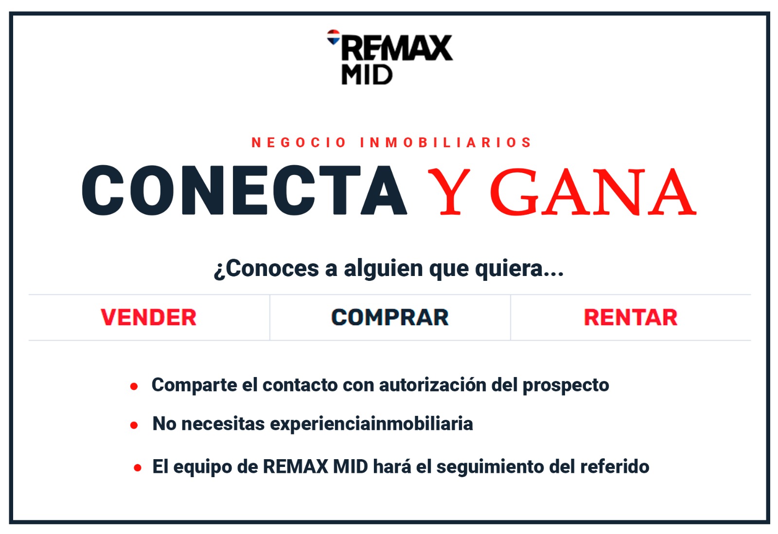 Conecta y gana con RE/MAX MID: programa de referidos para vender, comprar o rentar